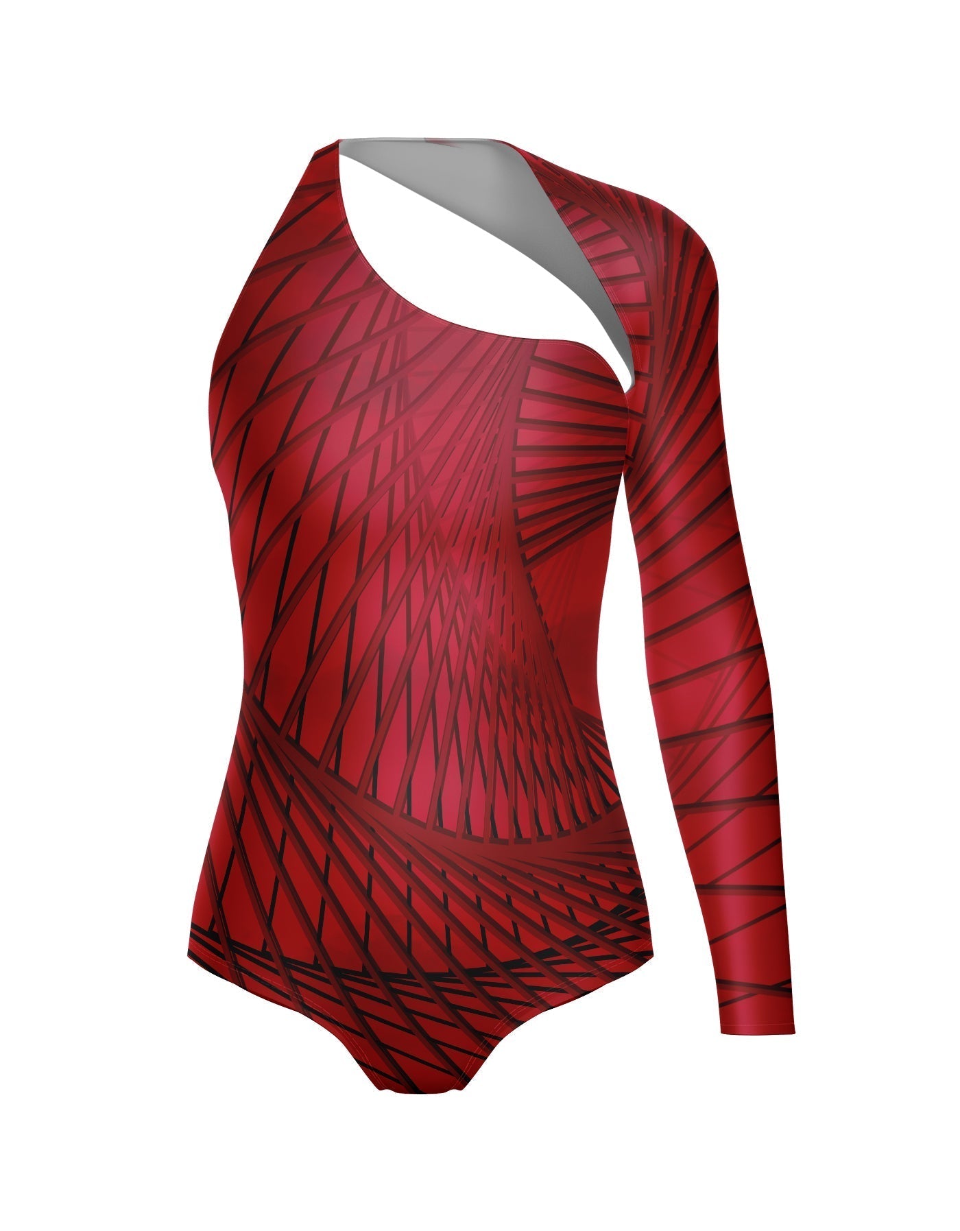 Fractal One Sleeve Leotard
