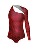 Fractal One Sleeve Leotard