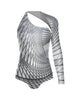 Fractal One Sleeve Leotard