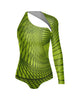 Fractal One Sleeve Leotard