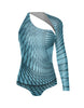 Fractal One Sleeve Leotard