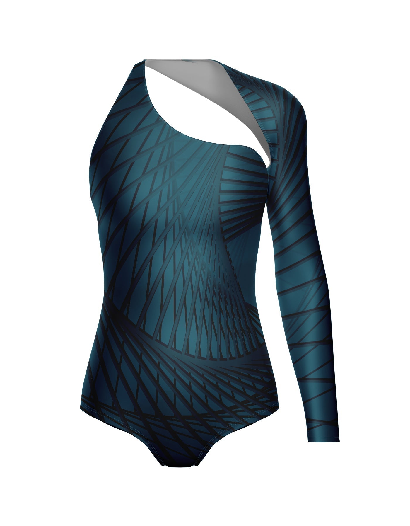 Fractal One Sleeve Leotard