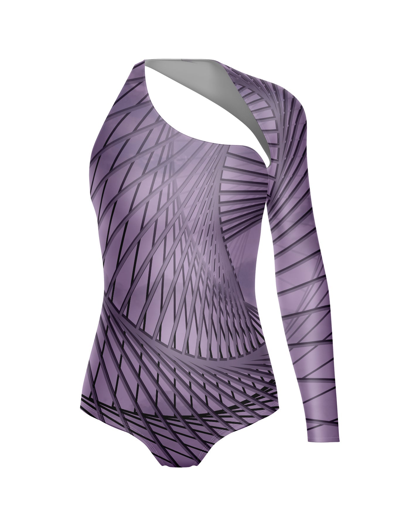 Fractal One Sleeve Leotard