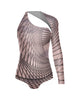Fractal One Sleeve Leotard