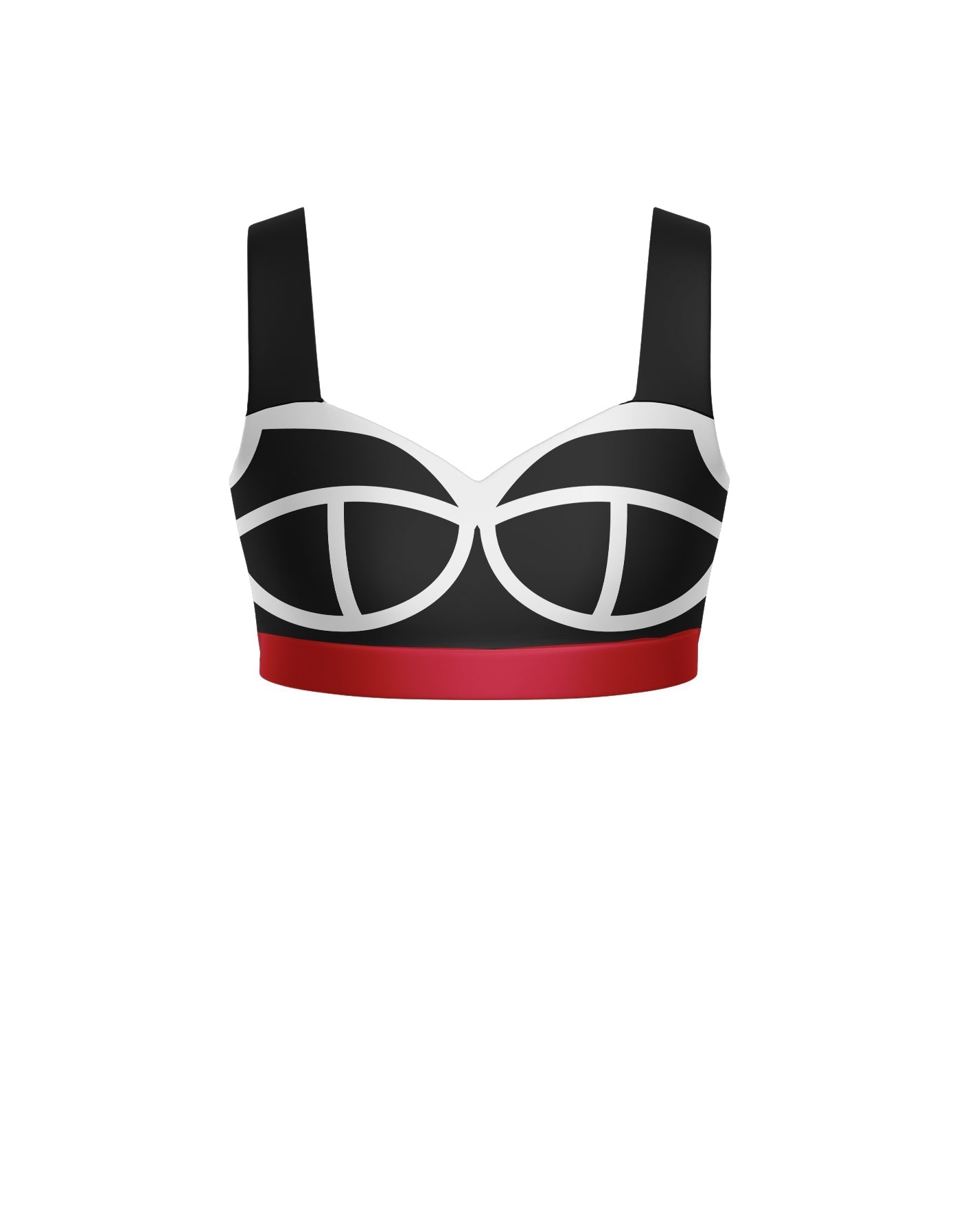 Varsity Sweetheart Crop Top with Strap