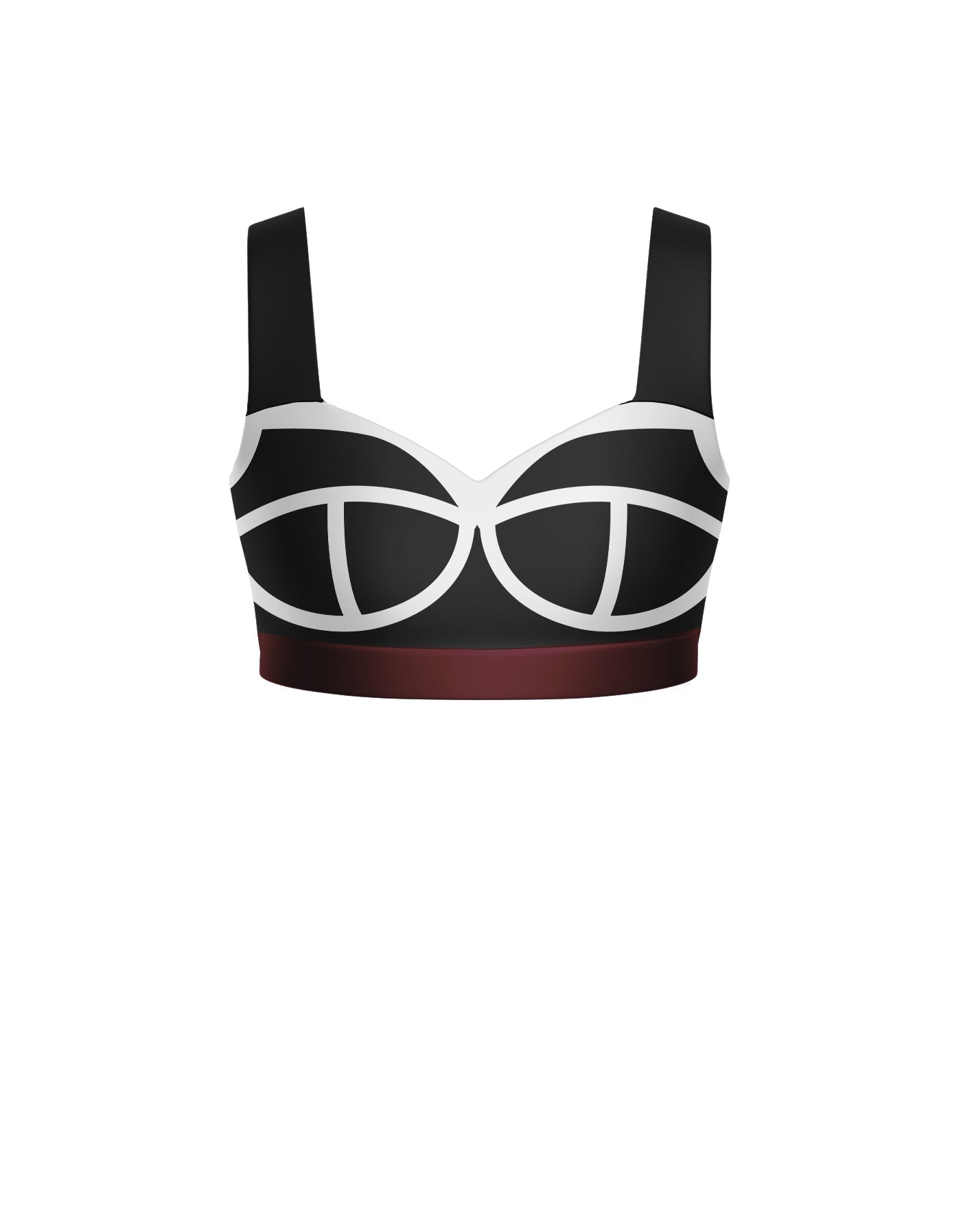 Varsity Sweetheart Crop Top with Strap