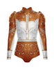 Divas - Cowboy LS TNeck Zipper Front Leotard