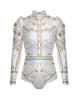 Divas - Cowboy LS TNeck Zipper Front Leotard