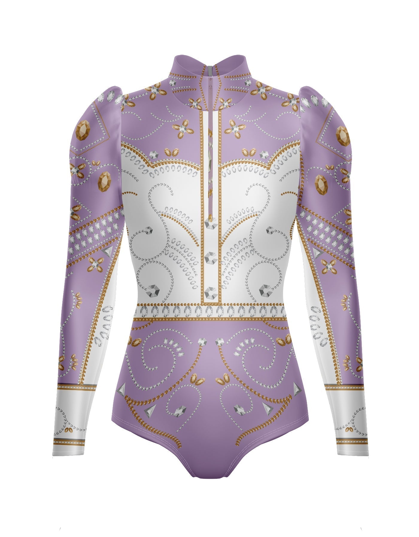 Divas - Cowboy LS TNeck Zipper Front Leotard