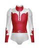 Rodeo Carter Long Puff Sleeve with TNeck and Keyhole Back Leotard