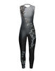 Falling Petals Sleeveless Open Back Unitard