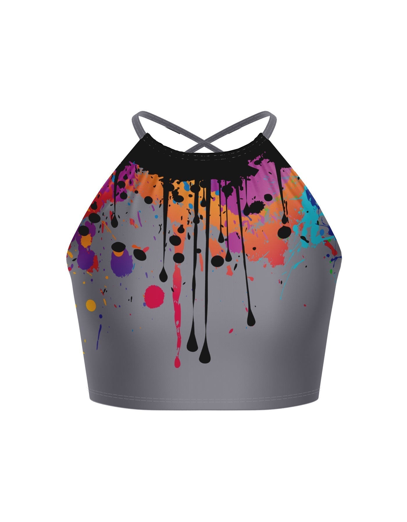 Paint Splatter Moving On Crop Top