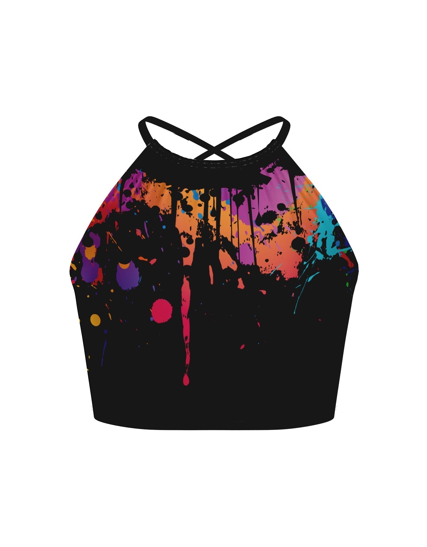 Paint Splatter Moving On Crop Top