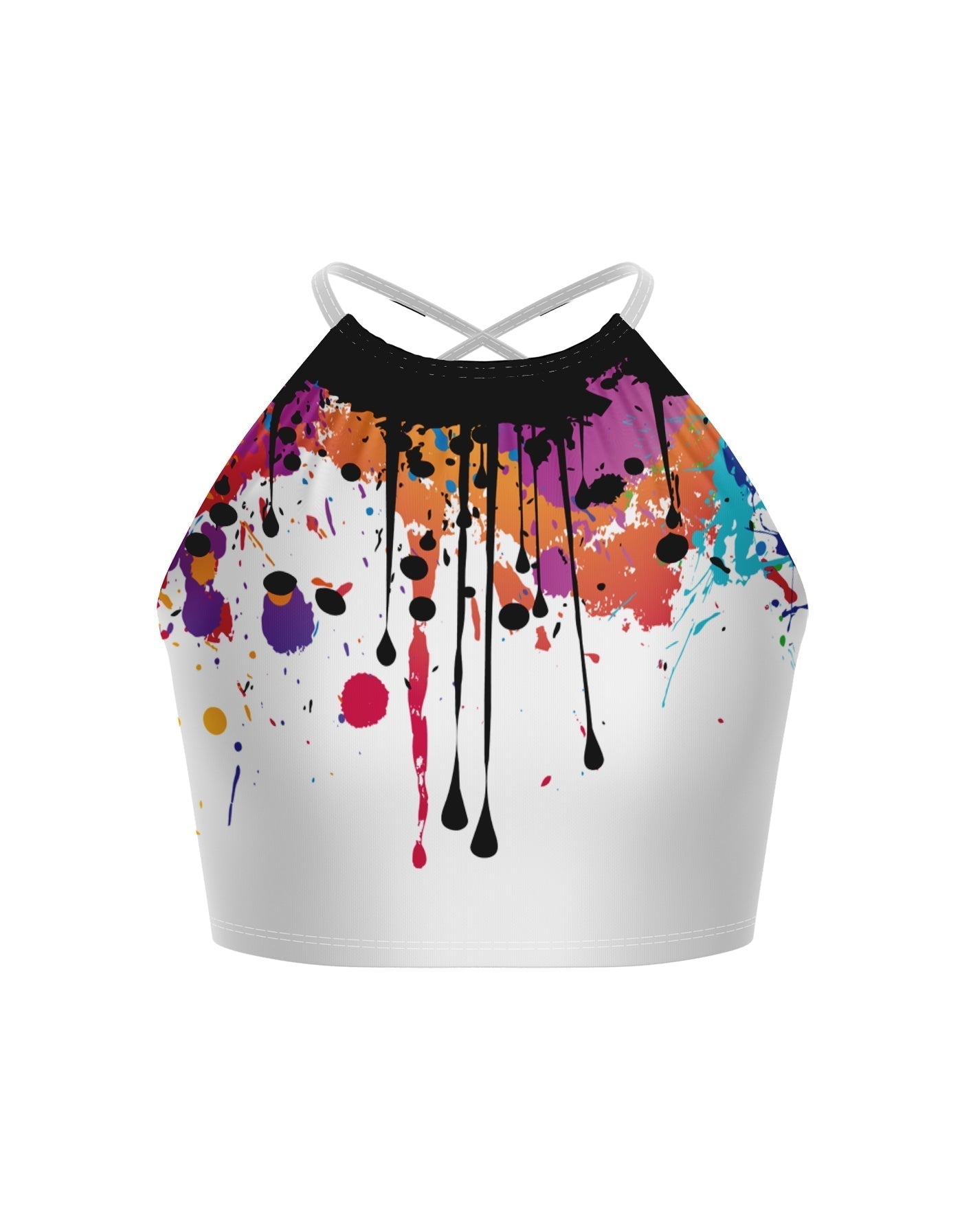 Paint Splatter Moving On Crop Top