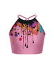 Paint Splatter Moving On Crop Top