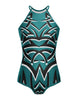 Tribal Coloured Halter Leotard