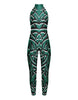 Tribal Coloured Halter Unitard