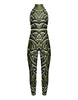 Tribal Coloured Halter Unitard