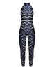 Tribal Coloured Halter Unitard