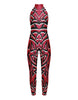 Tribal Coloured Halter Unitard