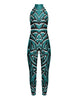 Tribal Coloured Halter Unitard