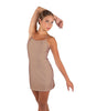 Solid Lycra Align Cami Dress with Pocket Shorts