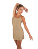 Solid Lycra Align Cami Dress with Pocket Shorts