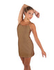 Solid Lycra Align Cami Dress with Pocket Shorts