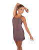 Solid Lycra Align Cami Dress with Pocket Shorts