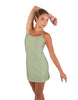 Solid Lycra Align Cami Dress with Pocket Shorts