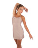 Solid Lycra Align Cami Dress with Pocket Shorts