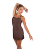 Solid Lycra Align Cami Dress with Pocket Shorts