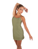 Solid Lycra Align Cami Dress with Pocket Shorts