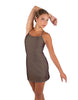 Solid Lycra Align Cami Dress with Pocket Shorts