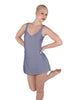 Solid Lycra Align Strap Dress with Pocket Shorts