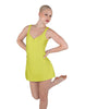 Solid Lycra Align Strap Dress with Pocket Shorts