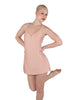 Solid Lycra Align Strap Dress with Pocket Shorts