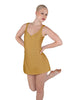 Solid Lycra Align Strap Dress with Pocket Shorts