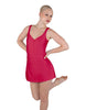 Solid Lycra Align Strap Dress with Pocket Shorts