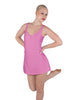 Solid Lycra Align Strap Dress with Pocket Shorts