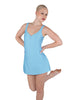 Solid Lycra Align Strap Dress with Pocket Shorts