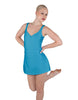Solid Lycra Align Strap Dress with Pocket Shorts