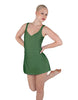 Solid Lycra Align Strap Dress with Pocket Shorts