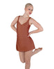 Solid Lycra Align Strap Dress with Pocket Shorts