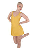 Solid Lycra Align Strap Dress with Pocket Shorts