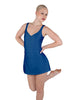 Solid Lycra Align Strap Dress with Pocket Shorts
