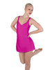 Solid Lycra Align Strap Dress with Pocket Shorts