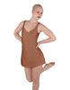 Solid Lycra Align Strap Dress with Pocket Shorts