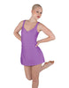 Solid Lycra Align Strap Dress with Pocket Shorts