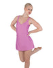 Solid Lycra Align Strap Dress with Pocket Shorts